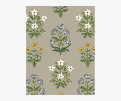 Mughal Rose Wallpaper Sample - Linen - Porcelain Coffee Mug