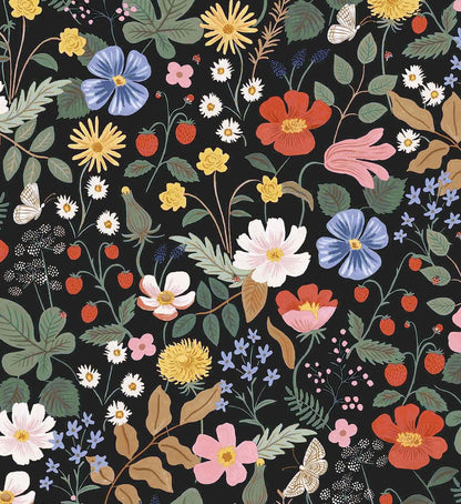 Strawberry Fields Wallpaper - Black