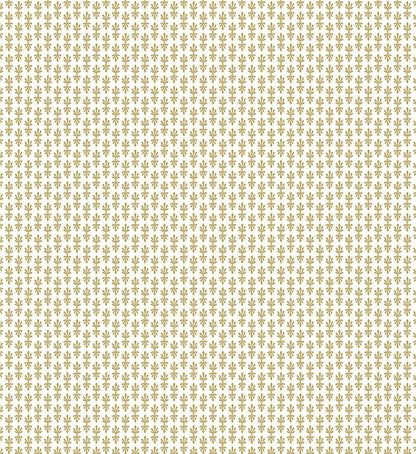 Petal Wallpaper - White & Metallic Gold