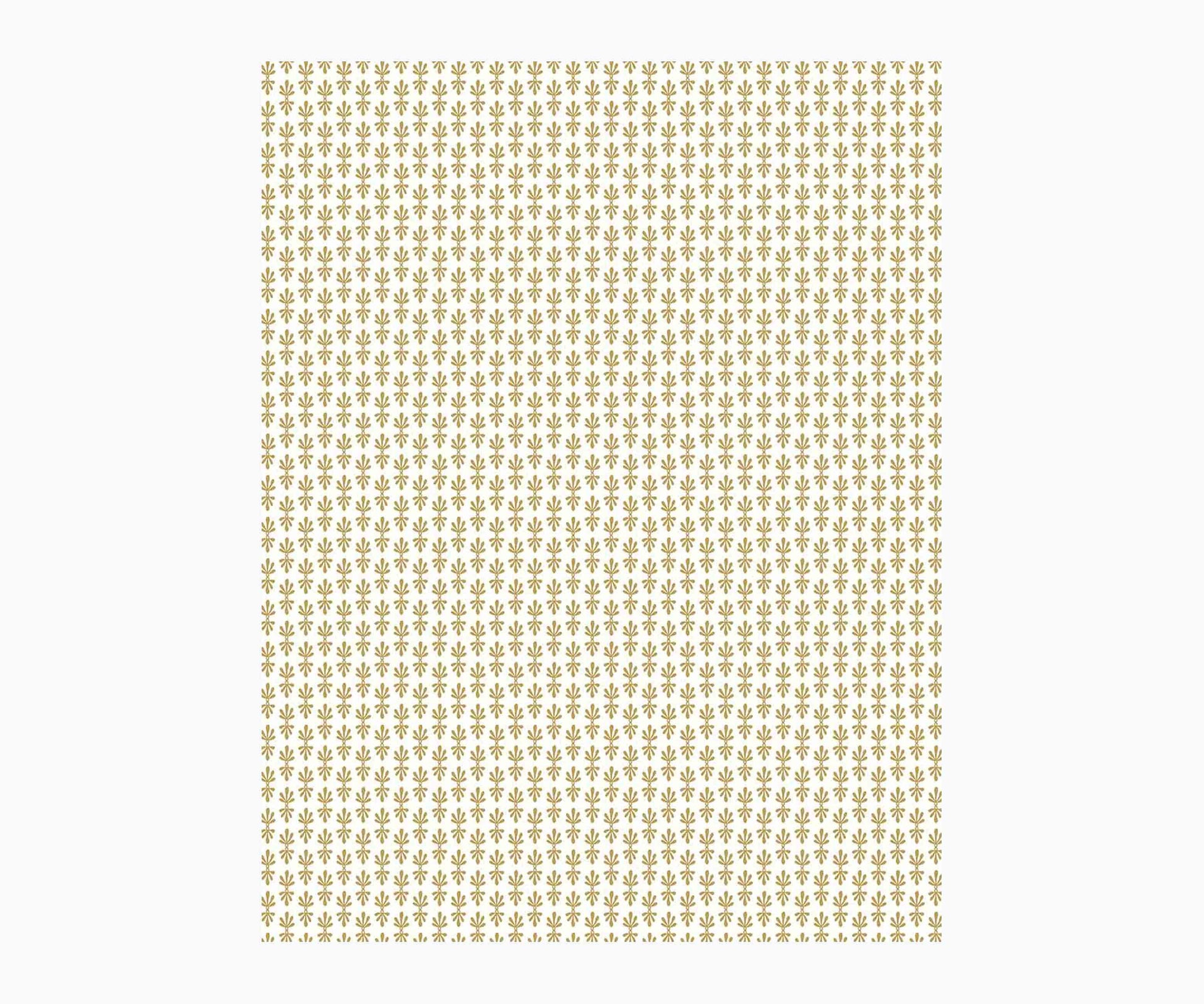 Petal Wallpaper Sample - White & Metallic Gold - Peel and Stick Wallpaper