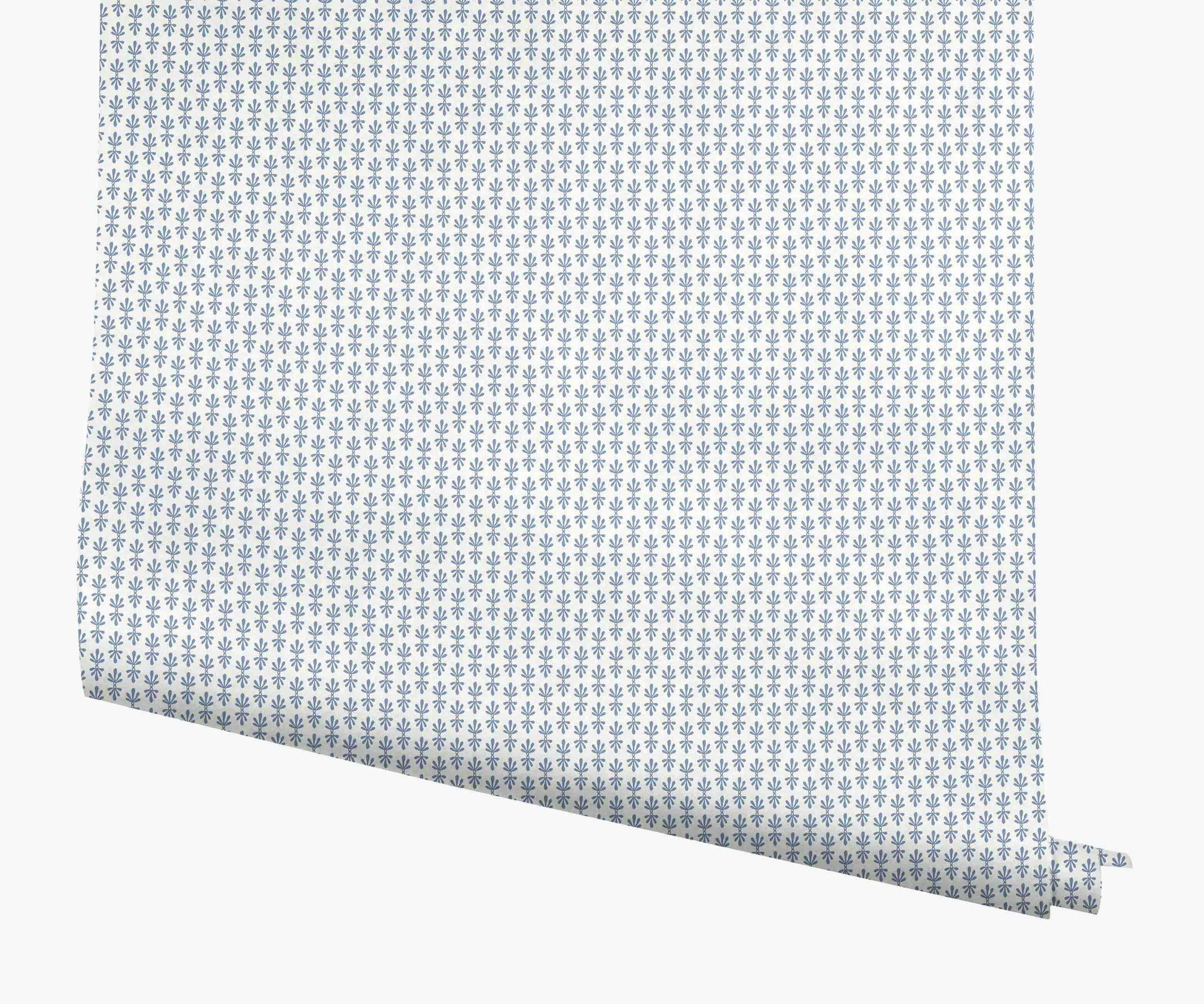 Petal Wallpaper - White & Blue - Peel and Stick Wallpaper