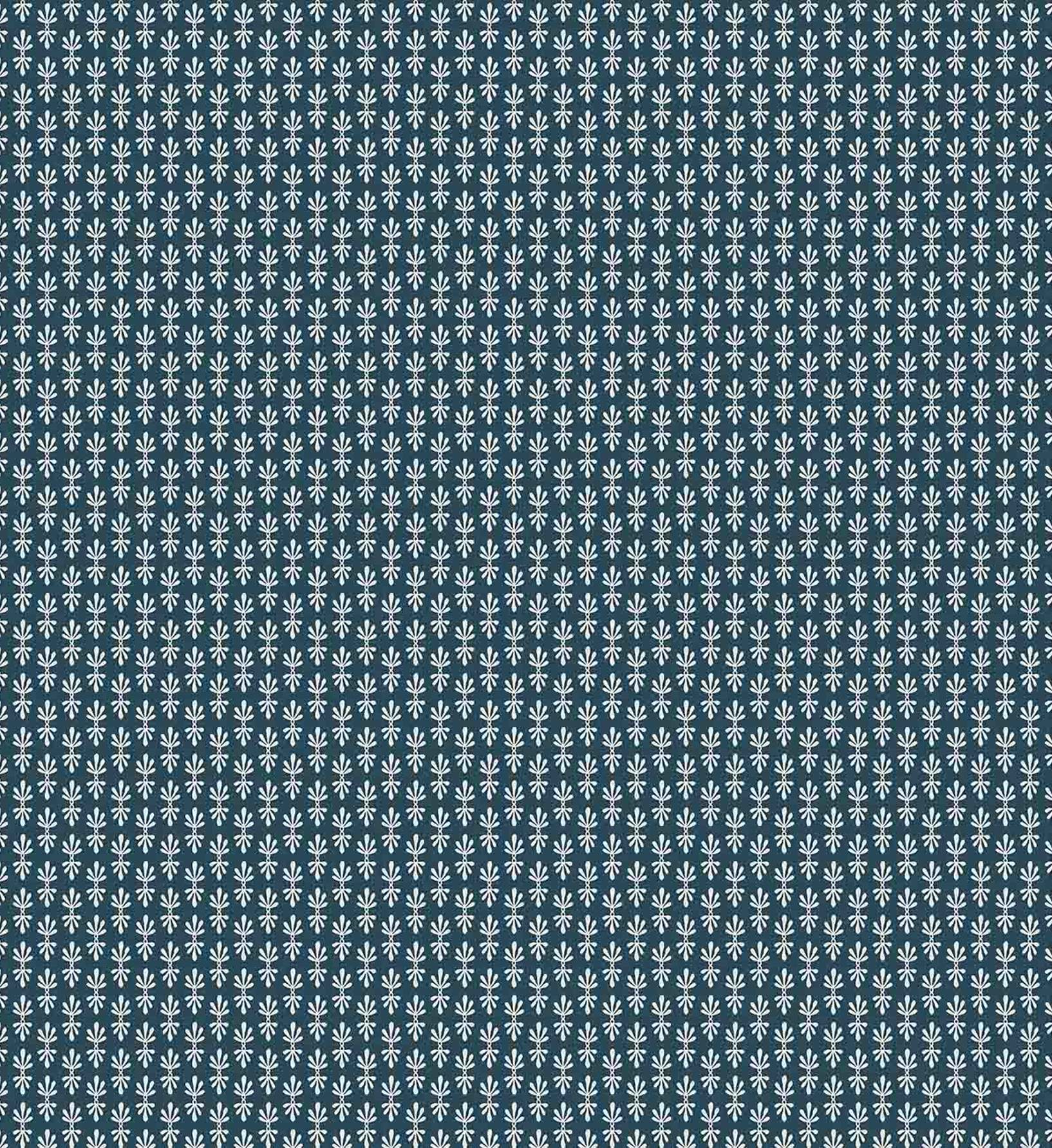 Petal Wallpaper - Teal & White