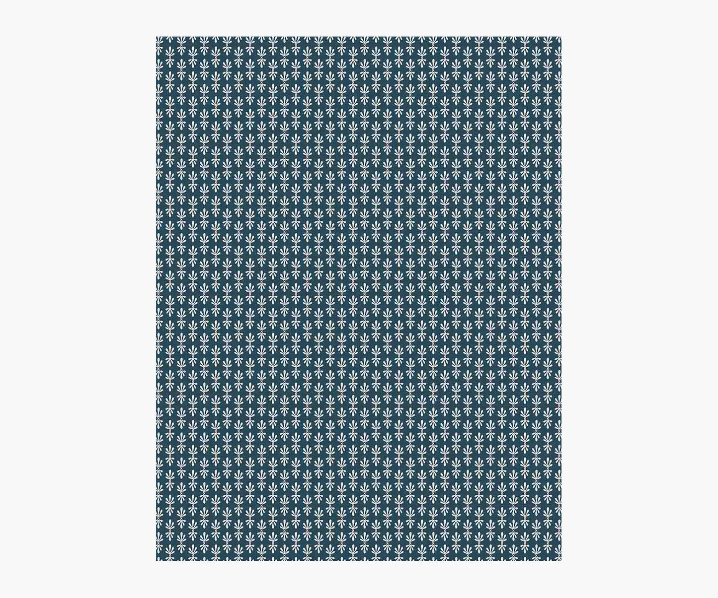 Petal Wallpaper Sample - Teal & White - Peel and Stick Wallpaper