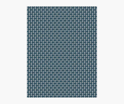 Petal Wallpaper Sample - Teal & White - Peel and Stick Wallpaper