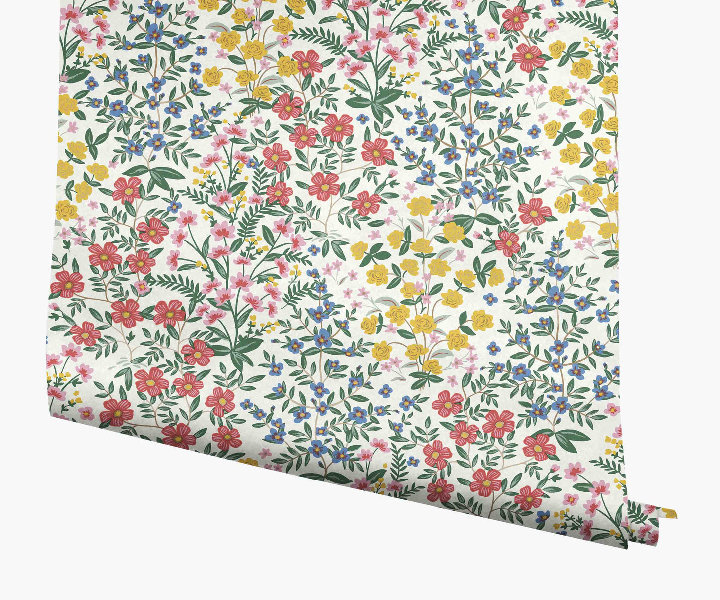 Wildwood Garden Wallpaper - White - Peel and Stick Wallpaper