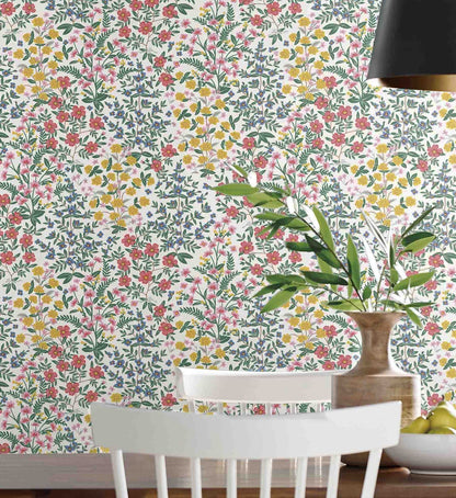 Wildwood Garden Wallpaper - White