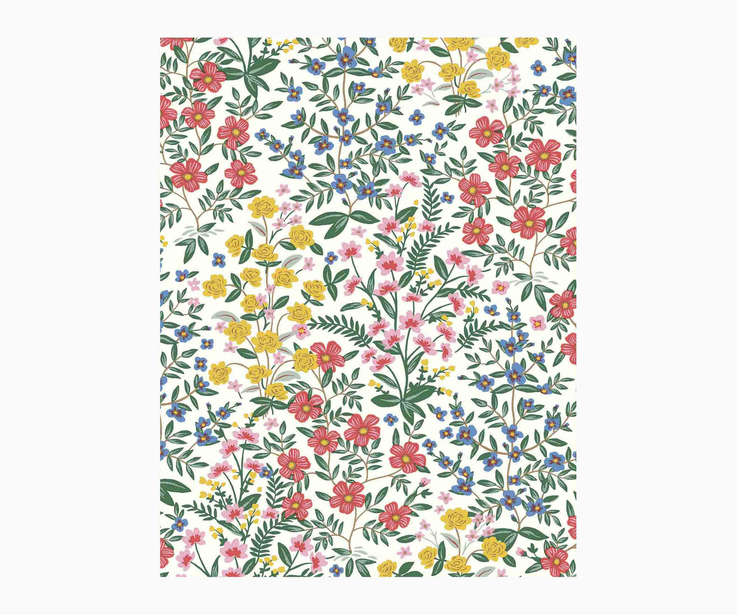 Wildwood Garden Wallpaper Sample - White - Peel and Stick Wallpaper