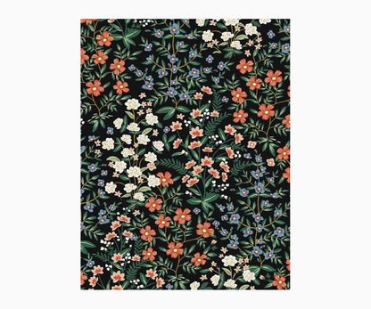 Wildwood Garden Wallpaper Sample - Black - Peel and Stick Wallpaper