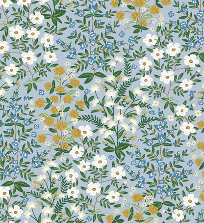 Wildwood Garden Wallpaper - Blue