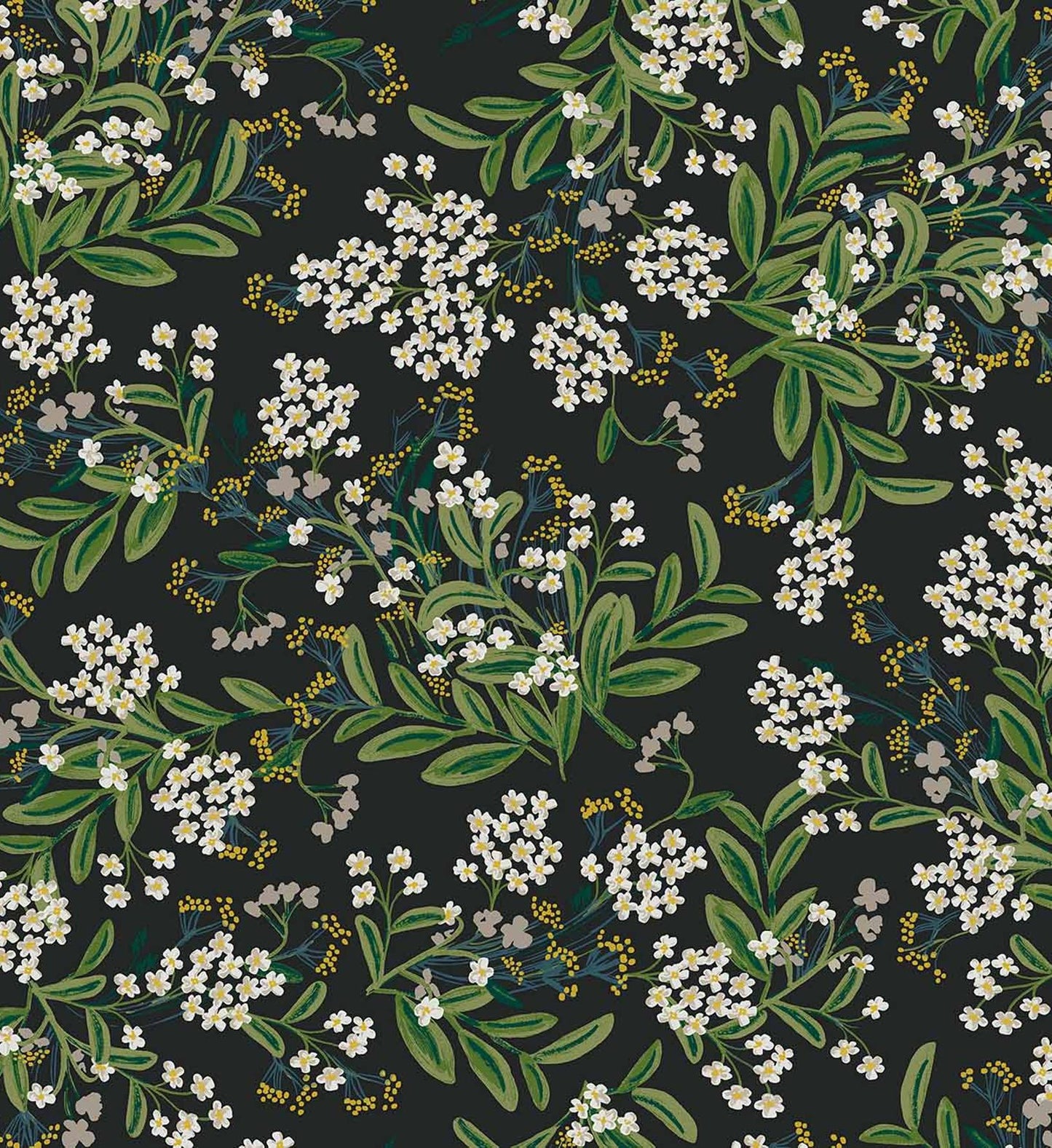 Cornflower Wallpaper - Black