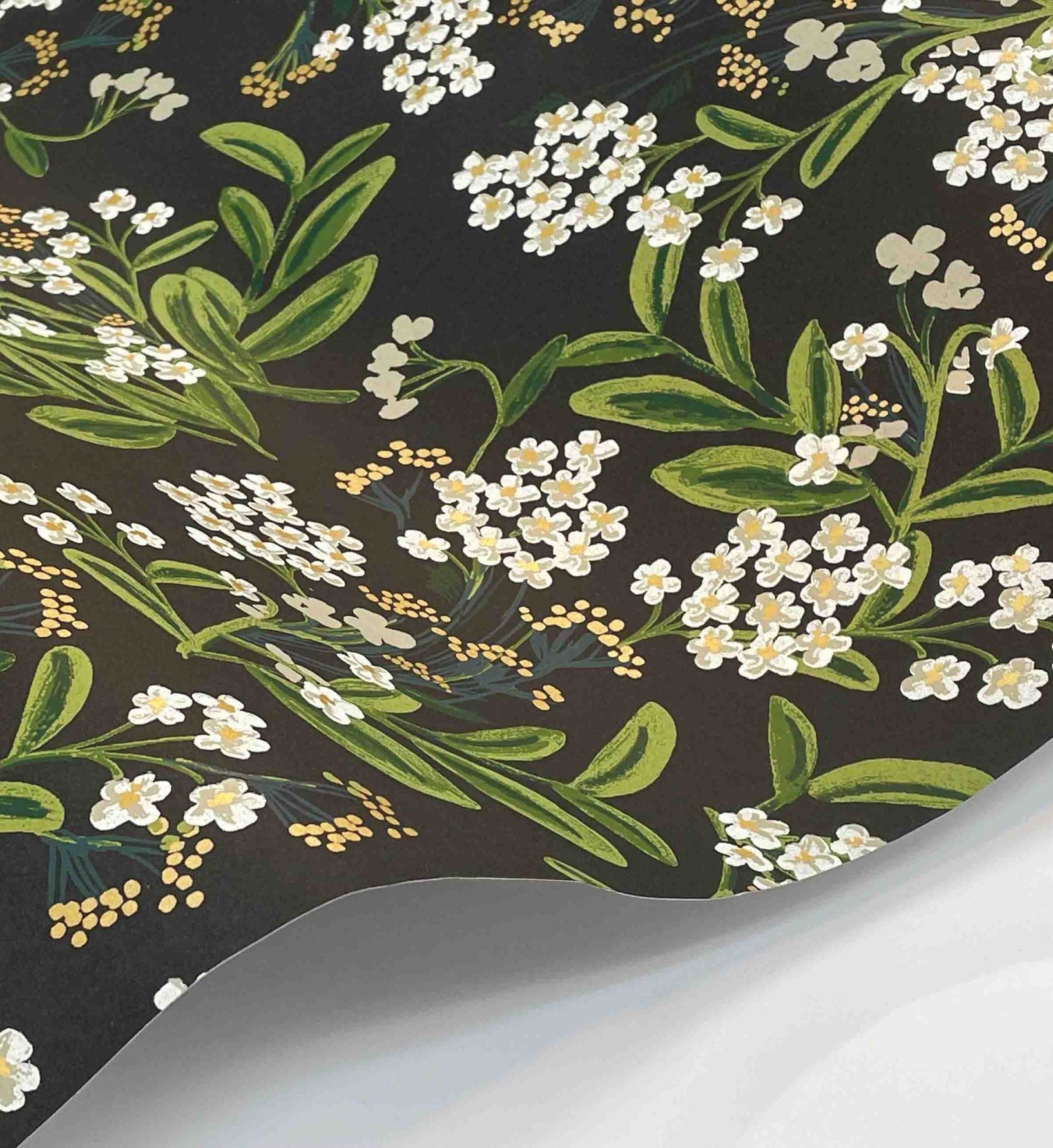 Cornflower Wallpaper - Black