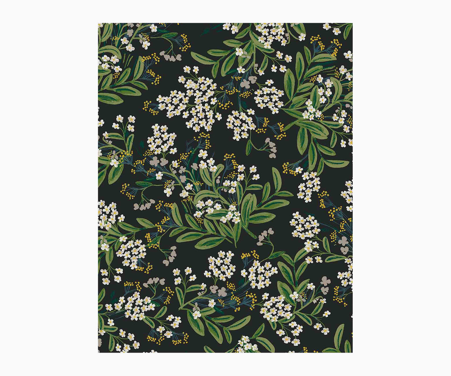 Cornflower Wallpaper Sample - Black - Peel and Stick Wallpaper