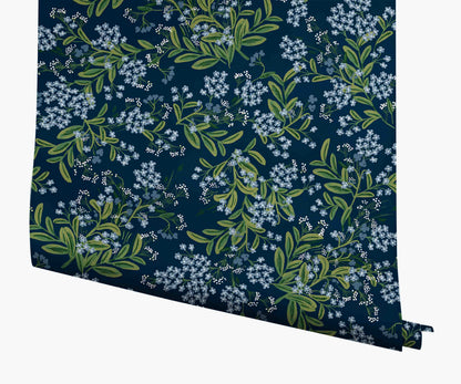 Cornflower Wallpaper - Navy - Peel and Stick Wallpaper