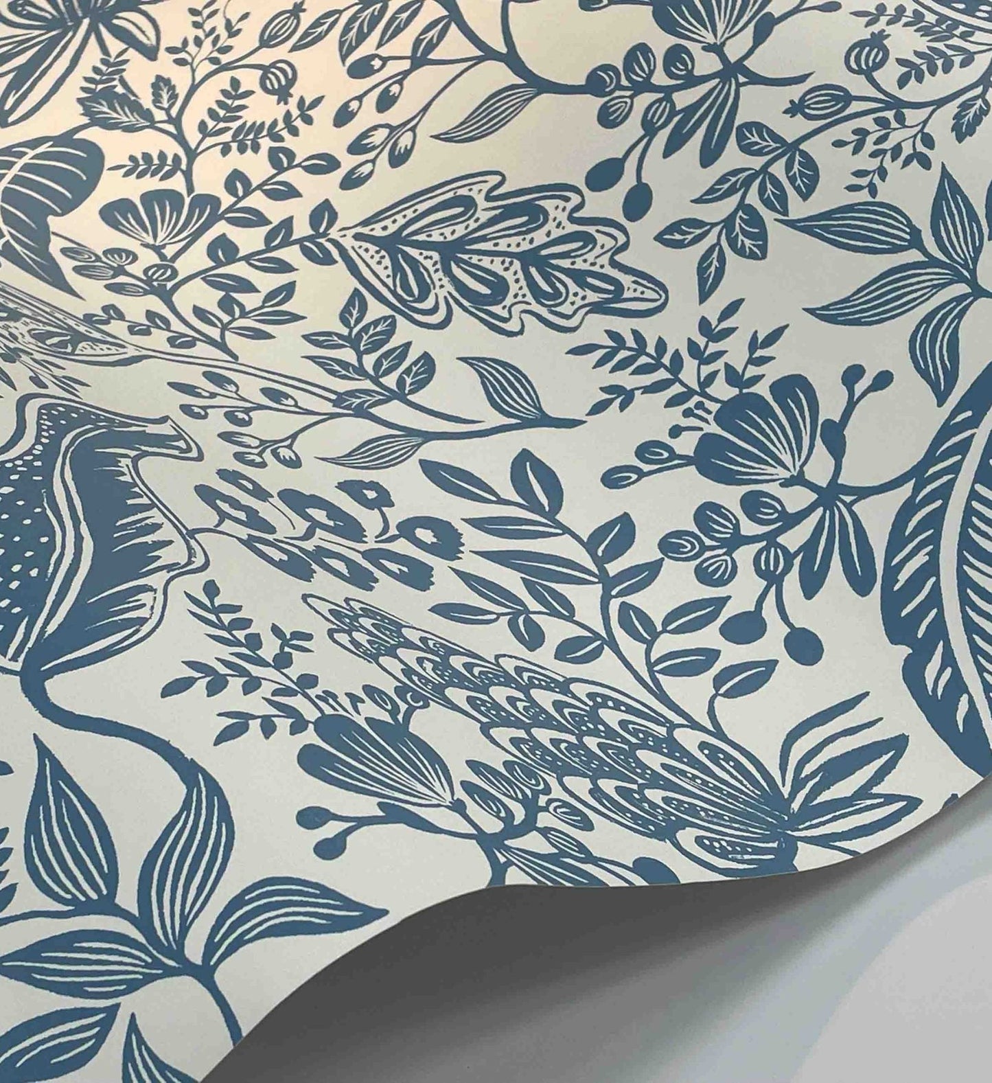 Pomegranate Wallpaper - White & Blue