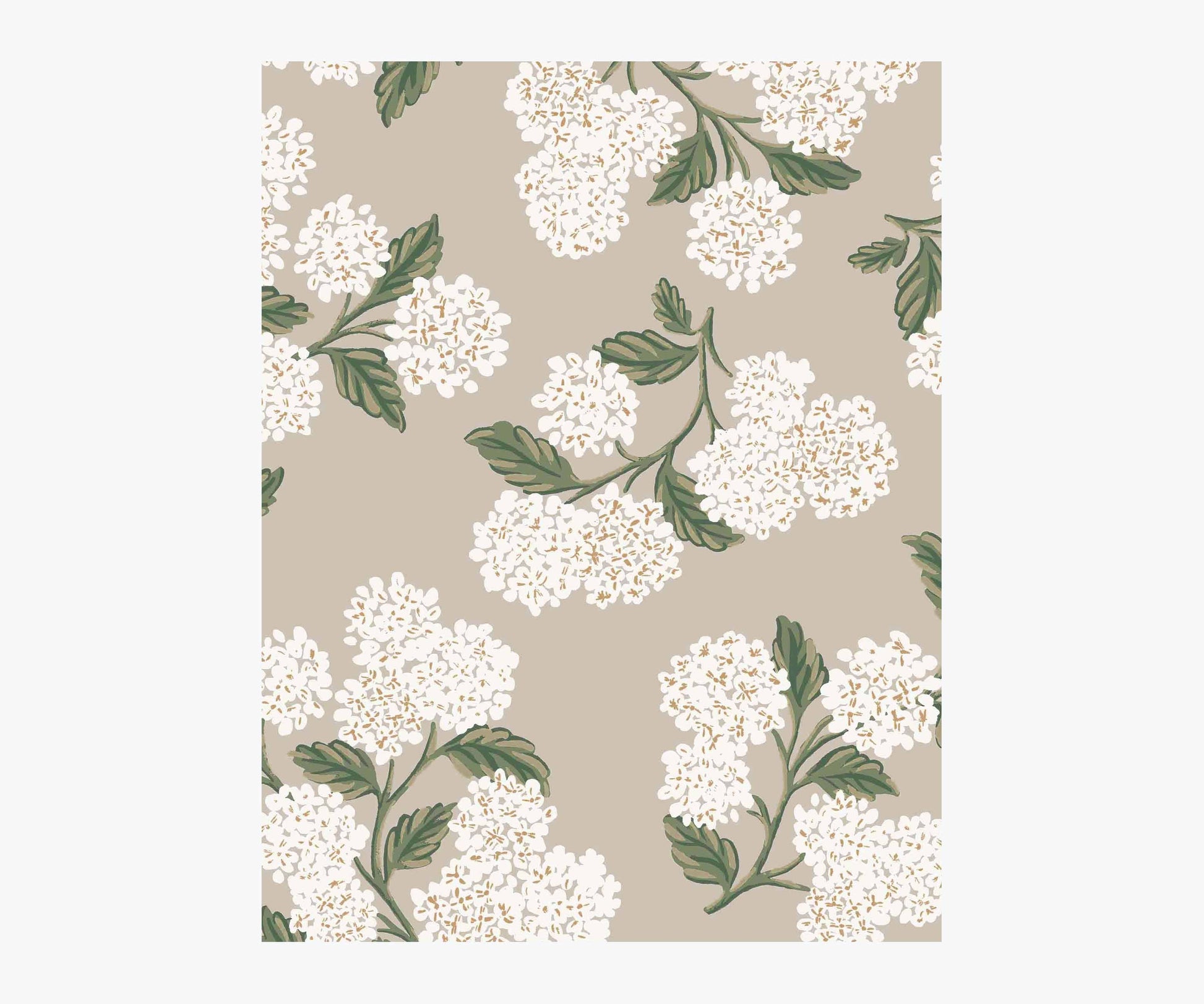 Hydrangea Wallpaper Sample - Linen - Peel and Stick Wallpaper
