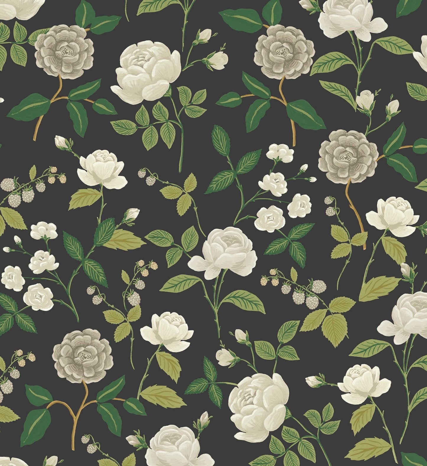 Roses Wallpaper - Black