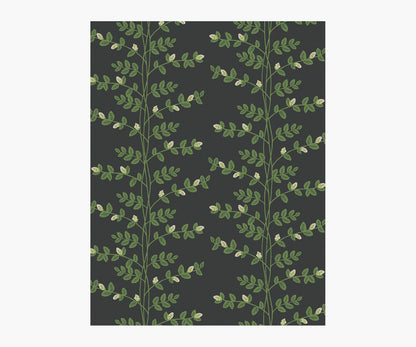 Climbing Vines Wallpaper Sample - Black - Peel and Stick Wallpaper