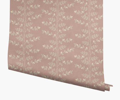Climbing Vines Wallpaper - Rose - Peel and Stick Wallpaper