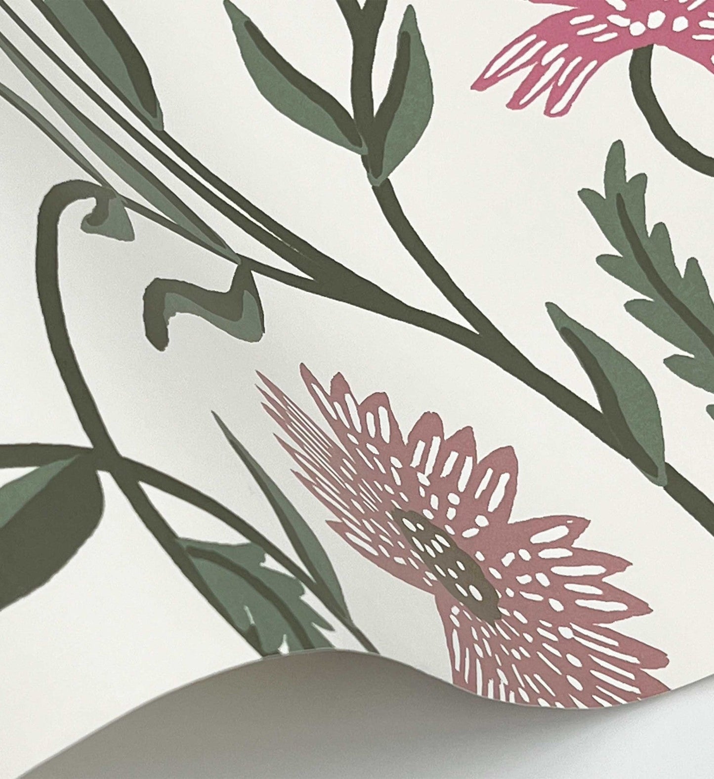 Aster Wallpaper - Linen & Rose