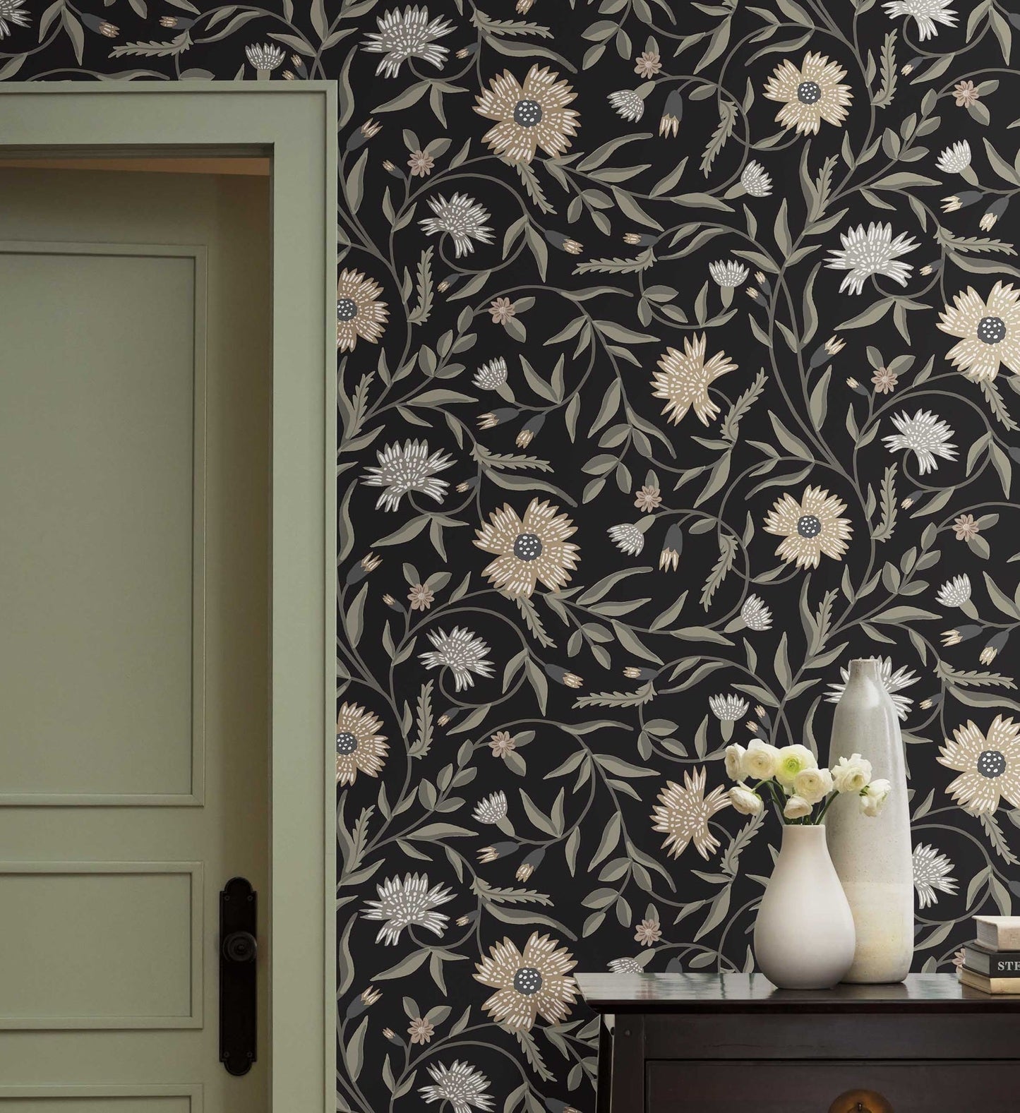 Aster Wallpaper - Black