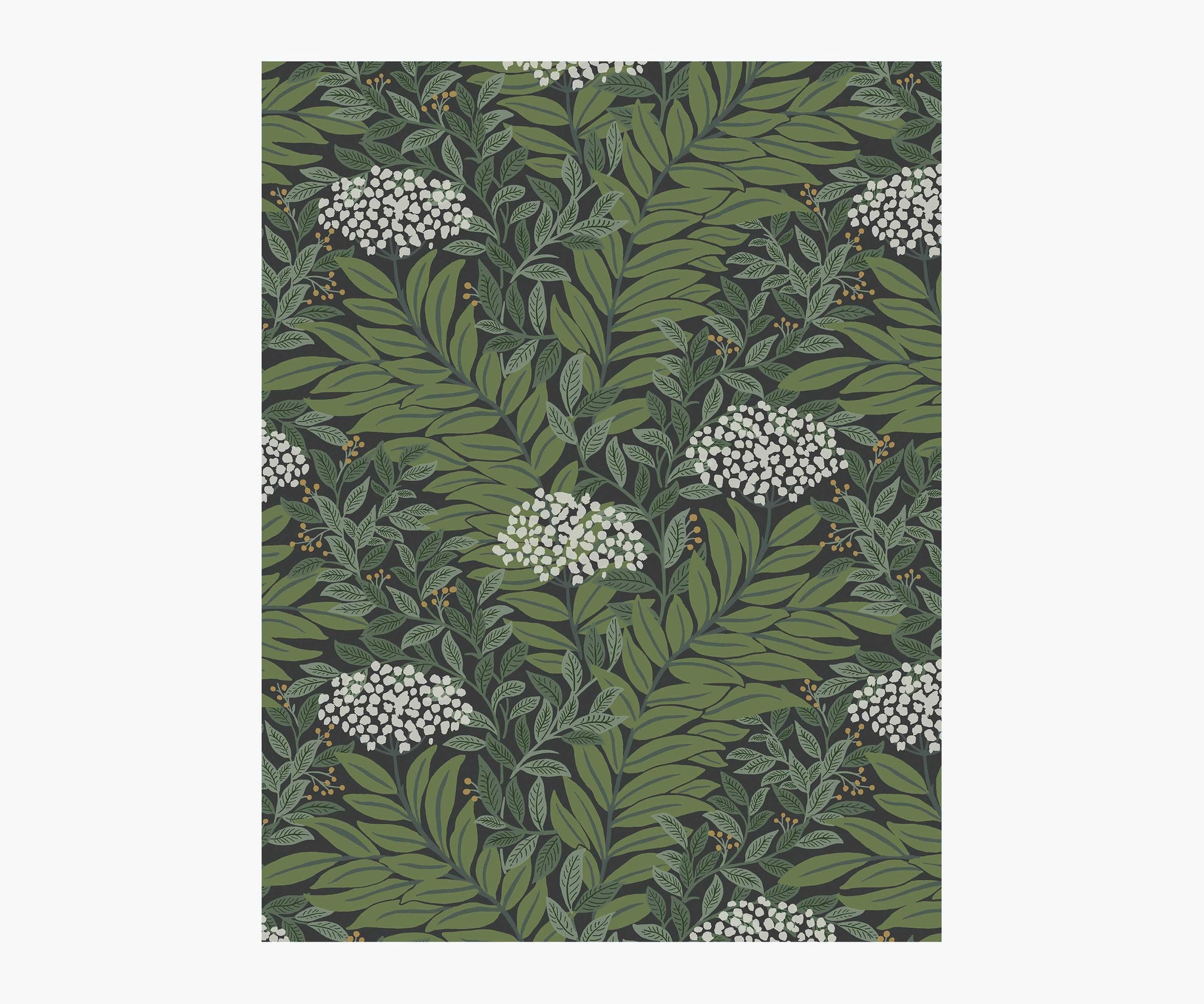 Highgrove Wallpaper Sample - Black - Peel and Stick Wallpaper