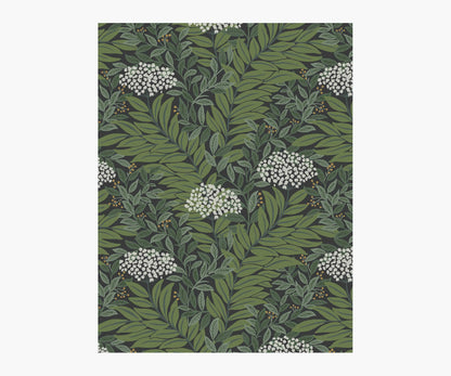 Highgrove Wallpaper Sample - Black - Peel and Stick Wallpaper