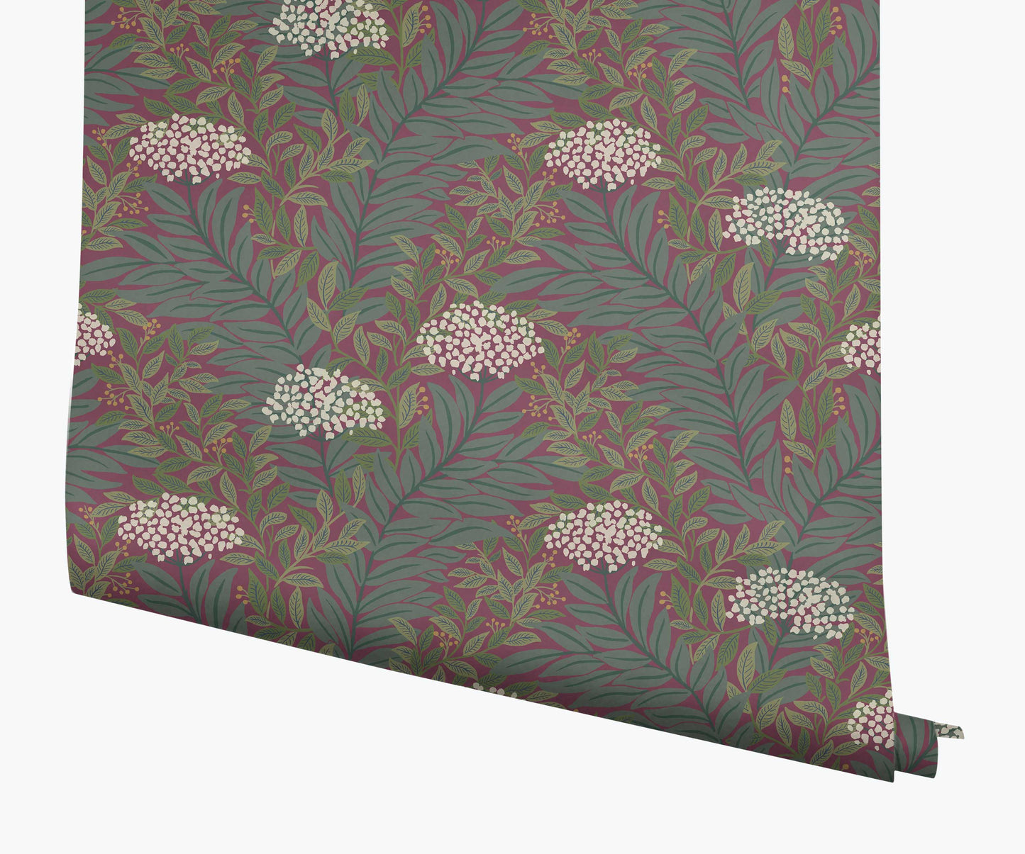 Highgrove Wallpaper - Burgundy - Peel and Stick Wallpaper