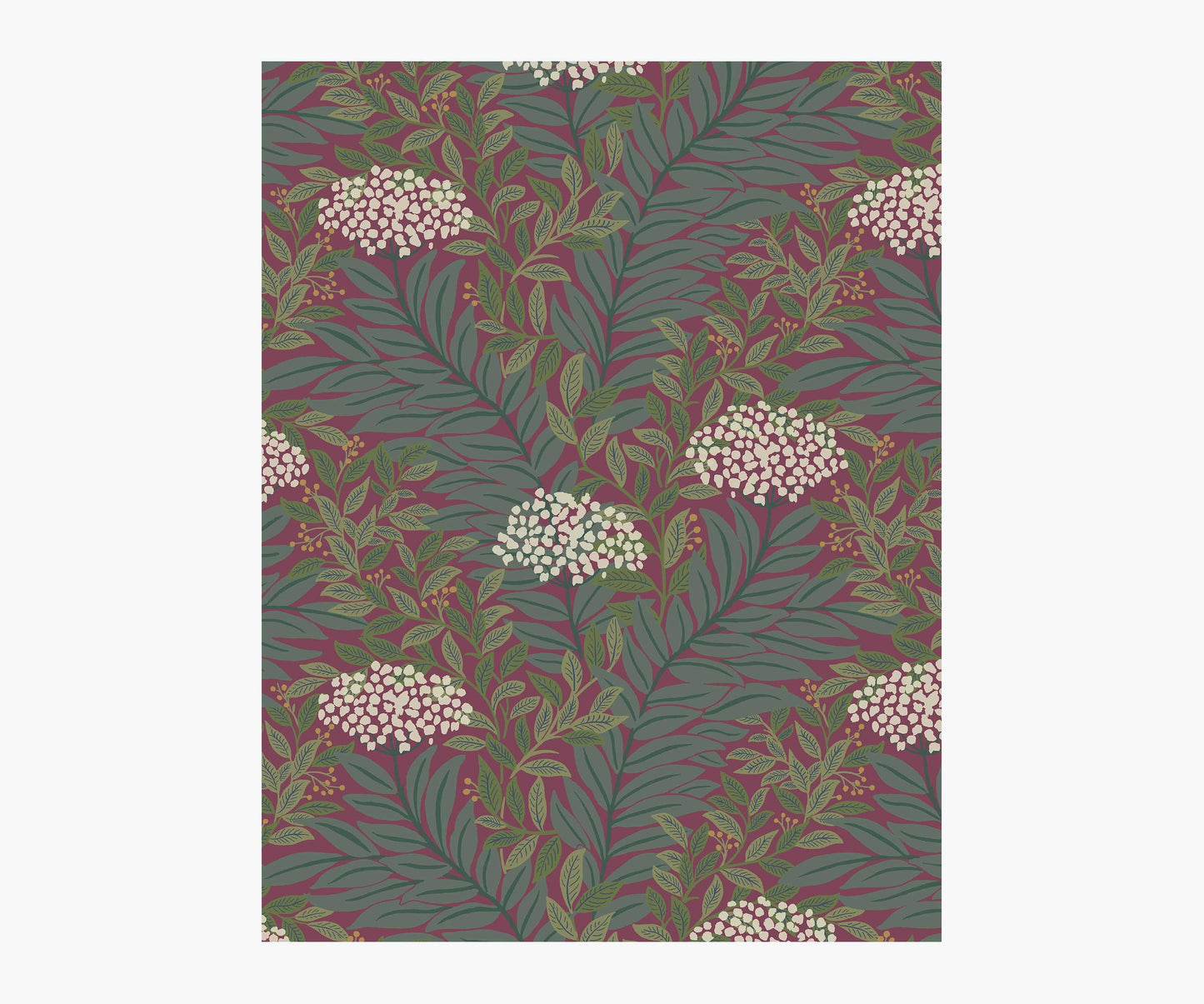 Highgrove Wallpaper Sample - Burgundy - Peel and Stick Wallpaper