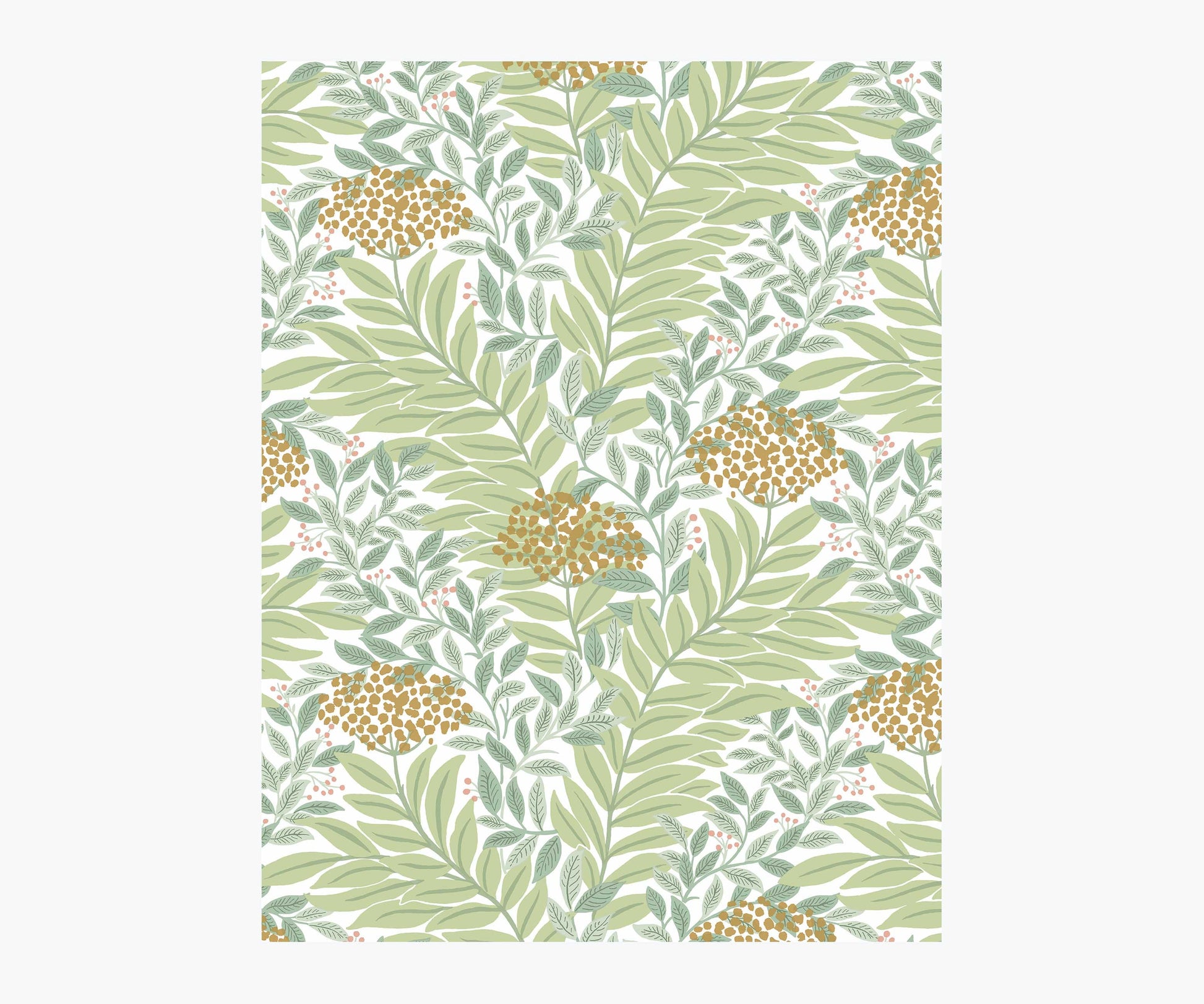 Highgrove Wallpaper Sample - White - Peel and Stick Wallpaper