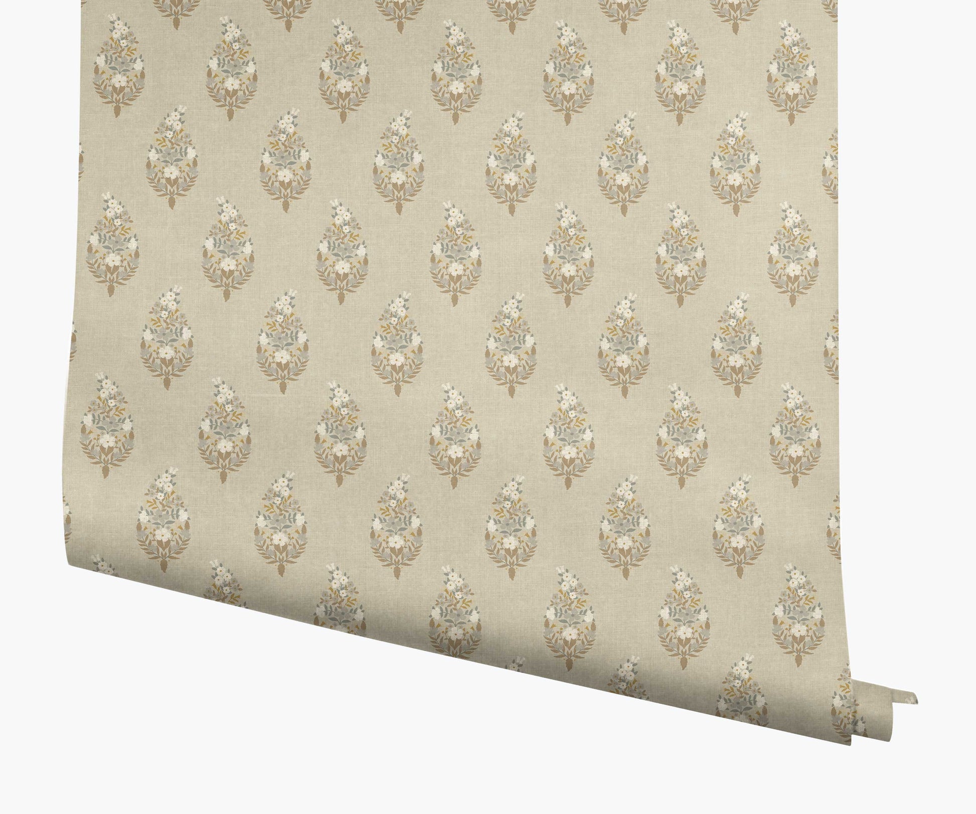 Paisley Wallpaper - Linen - Peel and Stick Wallpaper