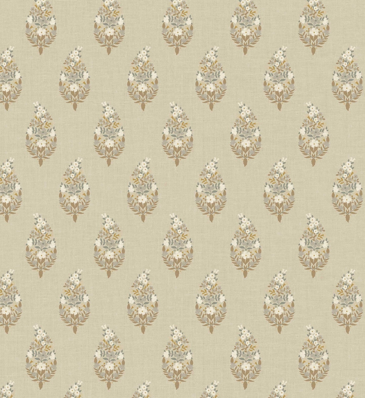 Paisley Wallpaper - Linen