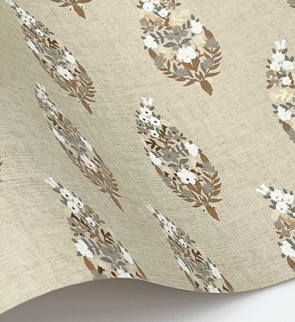Paisley Wallpaper - Linen