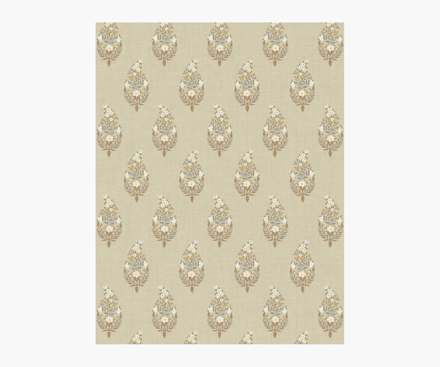 Paisley Wallpaper Sample - Linen - Peel and Stick Wallpaper