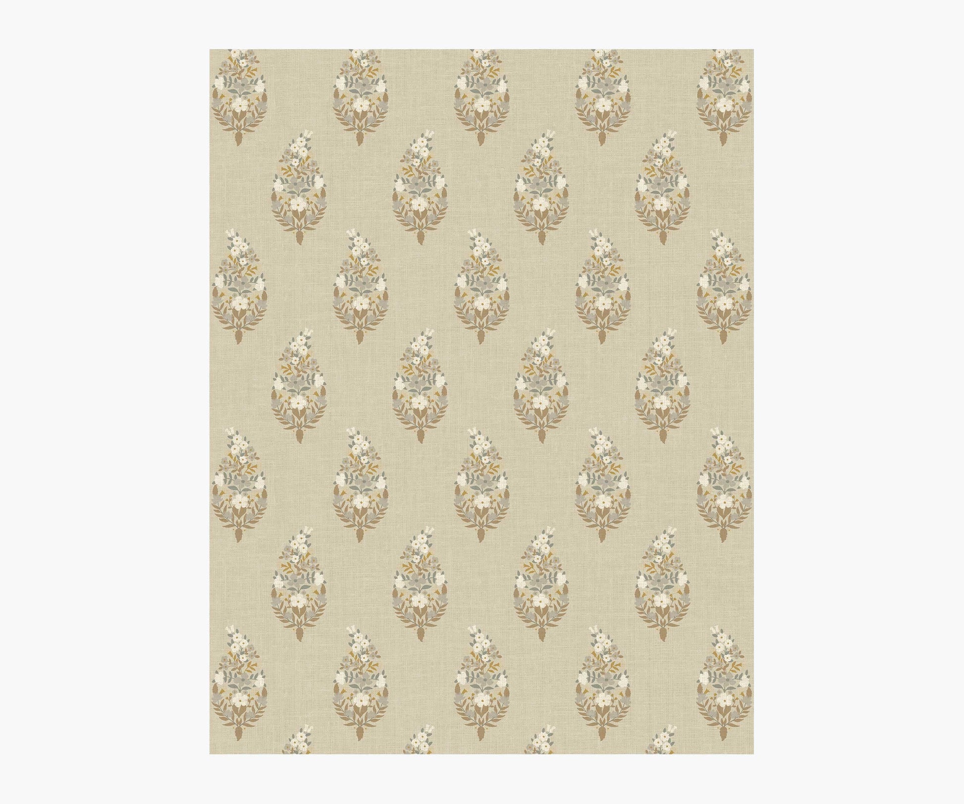 Paisley Wallpaper Sample - Linen - Peel and Stick Wallpaper