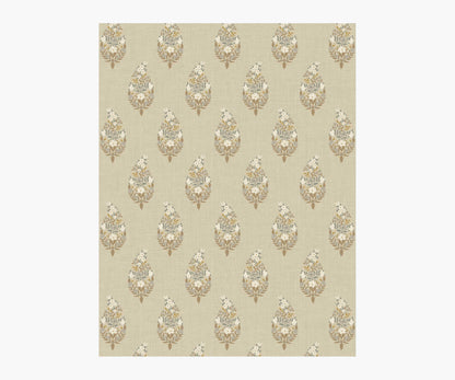 Paisley Wallpaper Sample - Linen - Peel and Stick Wallpaper