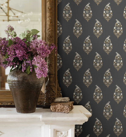 Paisley Wallpaper - Black