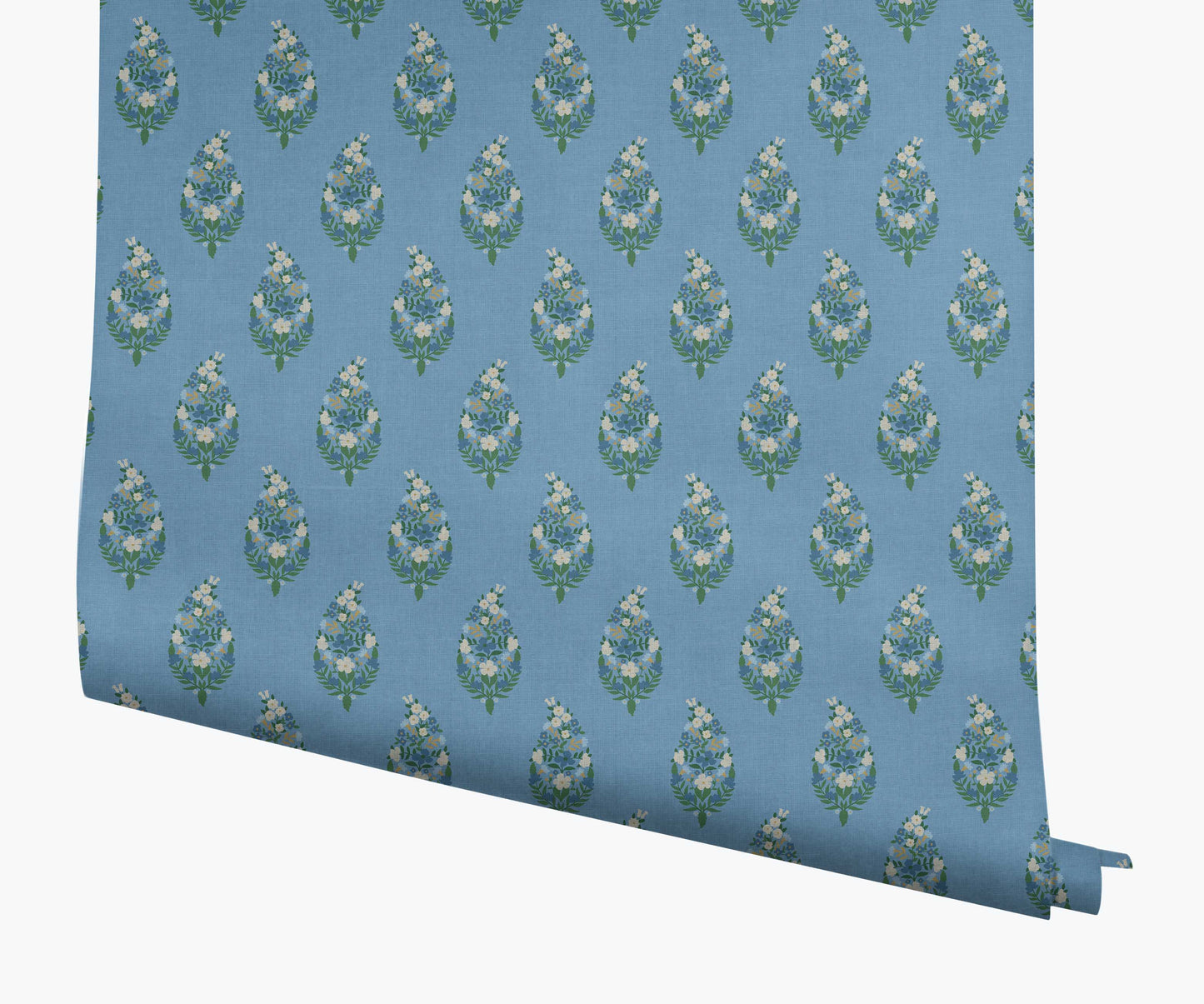 Paisley Wallpaper - Blue - Peel and Stick Wallpaper