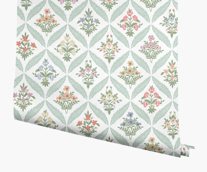 Estee Garden Wallpaper - Pastel Multi - Peel and Stick Wallpaper