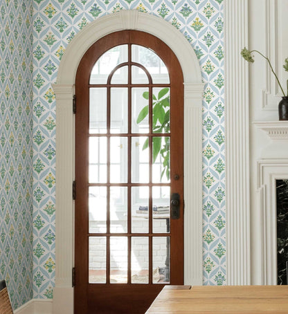 Estee Garden Wallpaper - Blue Multi