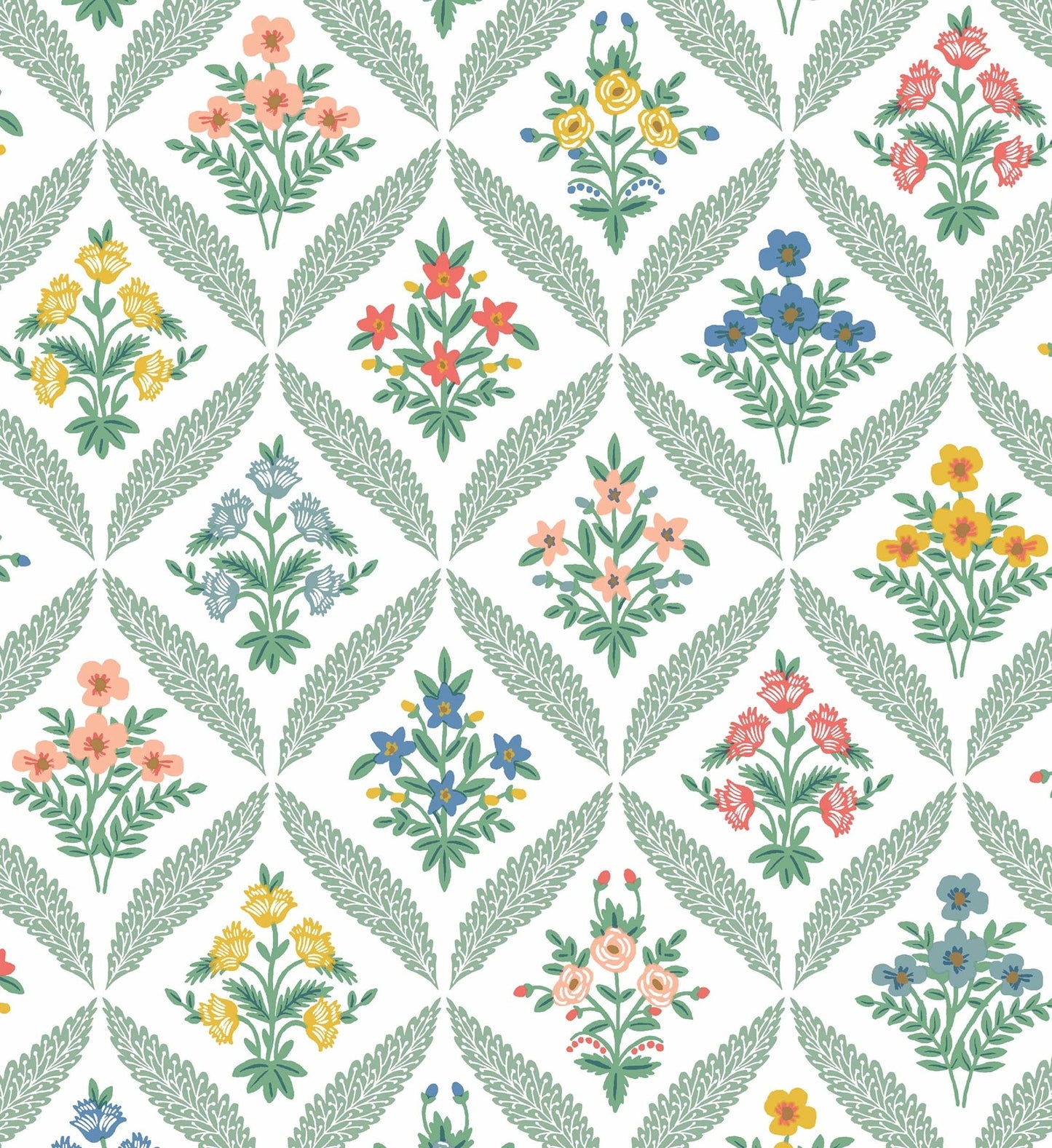 Estee Garden Wallpaper - Sage Multi