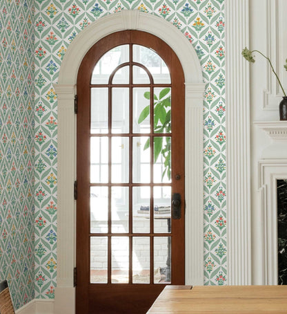 Estee Garden Wallpaper - Sage Multi