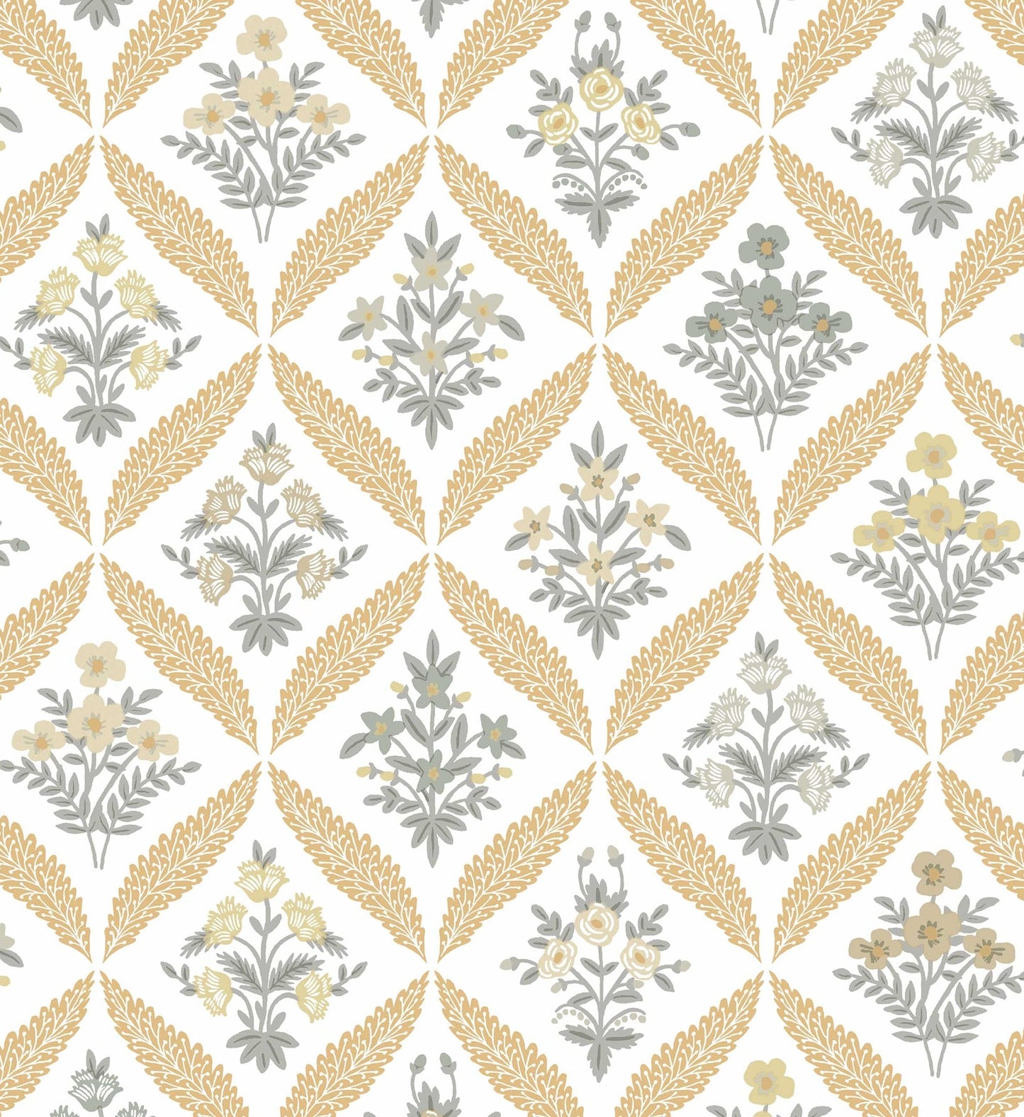 Estee Garden Wallpaper - Gold Multi
