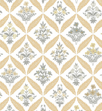 Estee Garden Wallpaper - Gold Multi