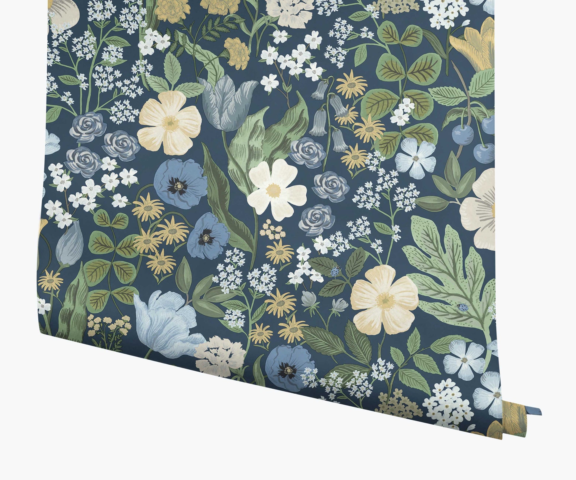 Blossom Wallpaper - Navy - Peel and Stick Wallpaper