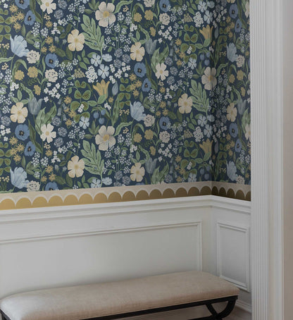 Blossom Wallpaper - Navy