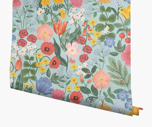 Blossom Wallpaper - Light Blue - Peel and Stick Wallpaper