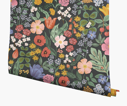 Blossom Wallpaper - Black - Peel and Stick Wallpaper