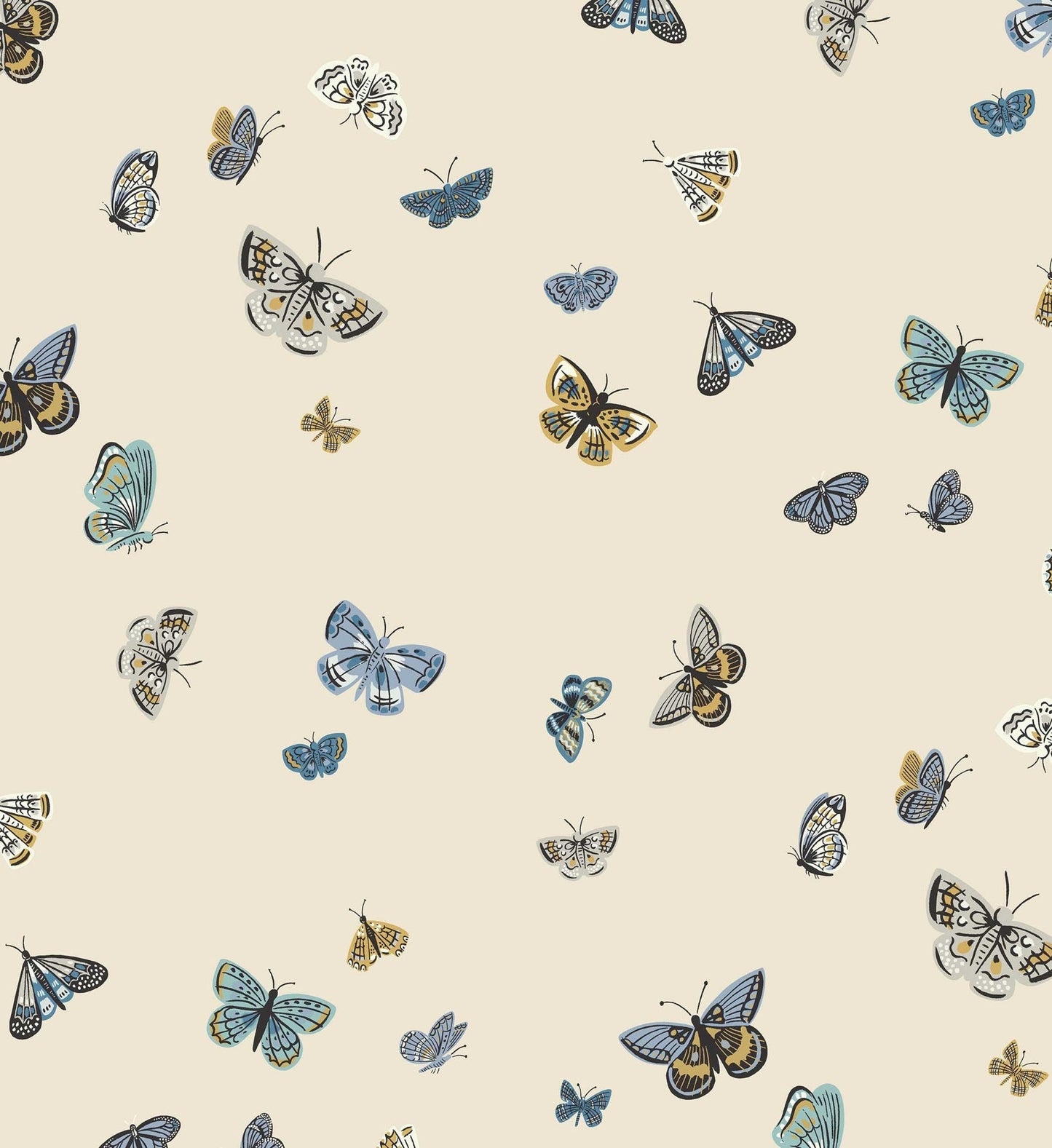 Butterfly House Wallpaper - Linen