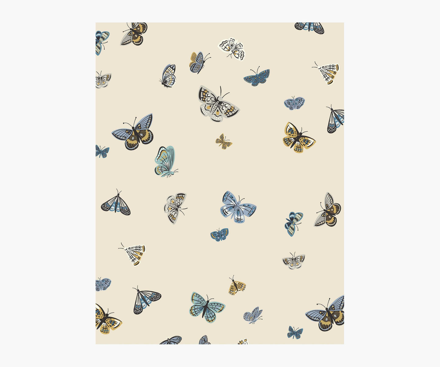 Butterfly House Wallpaper Sample - Linen - Peel and Stick Wallpaper