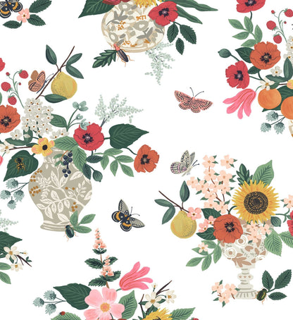 Flower Studies Wallpaper - Rose Multi